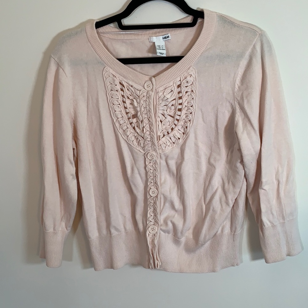 Blush Cropped Cardigan